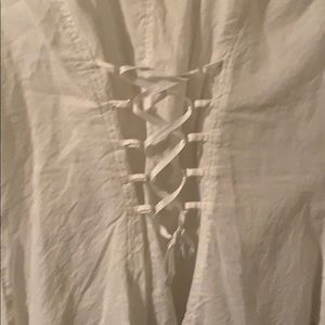 Super cute white cotton with corset ties